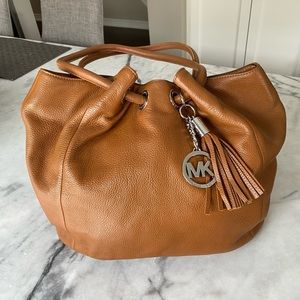 Michael Kors Tan Leather Hobo Bag
